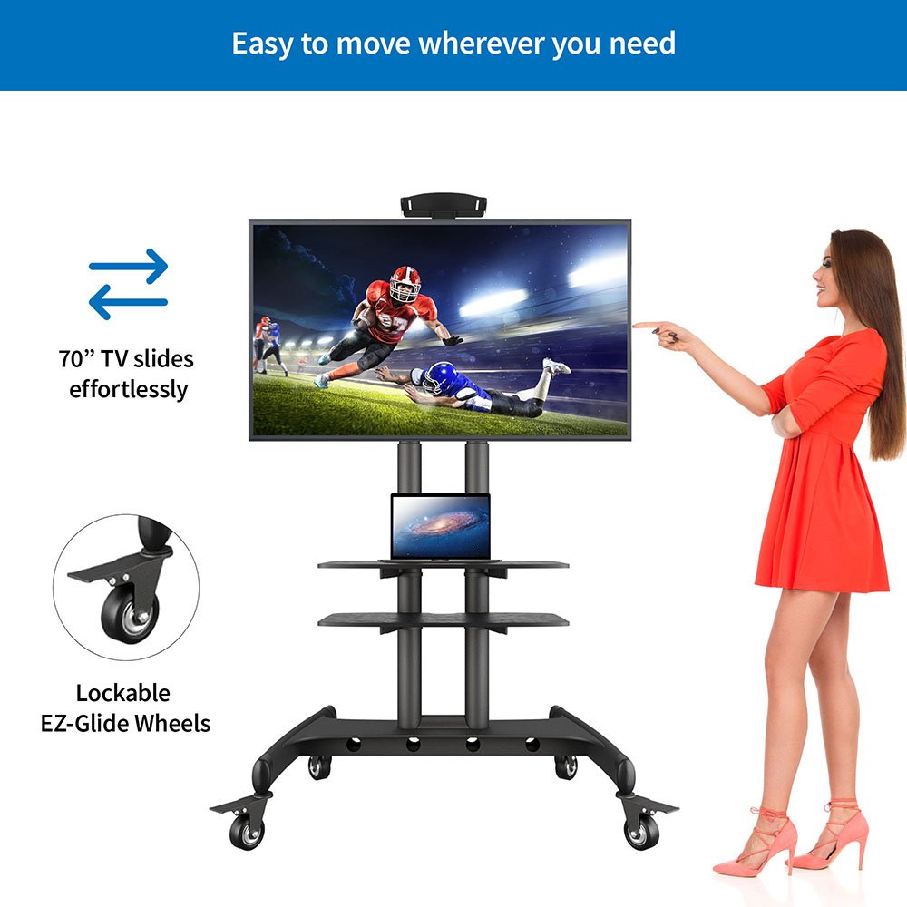 Take Your Entertainment Anywhere with Our Versatile Mobile TV Stand 2