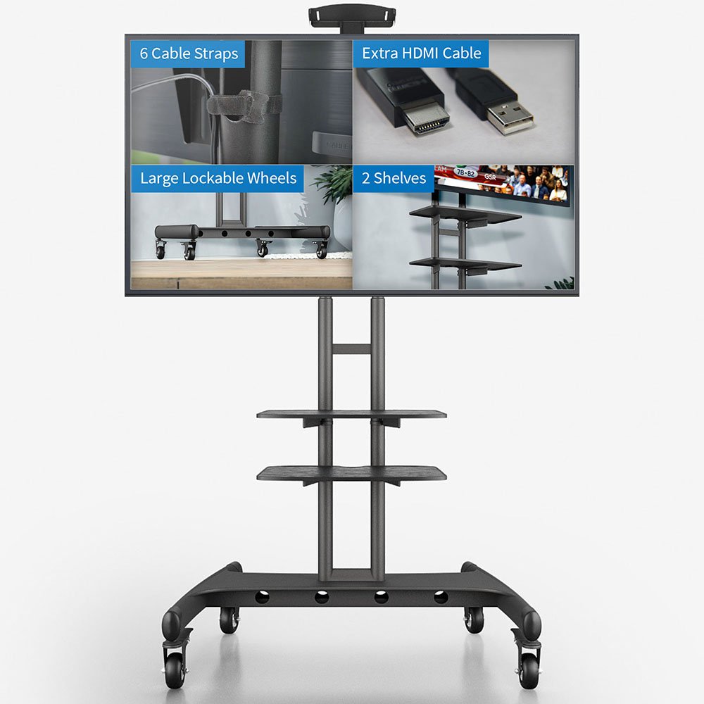 Take Your Entertainment Anywhere with Our Versatile Mobile TV Stand 3