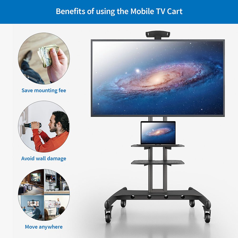 Take Your Entertainment Anywhere with Our Versatile Mobile TV Stand