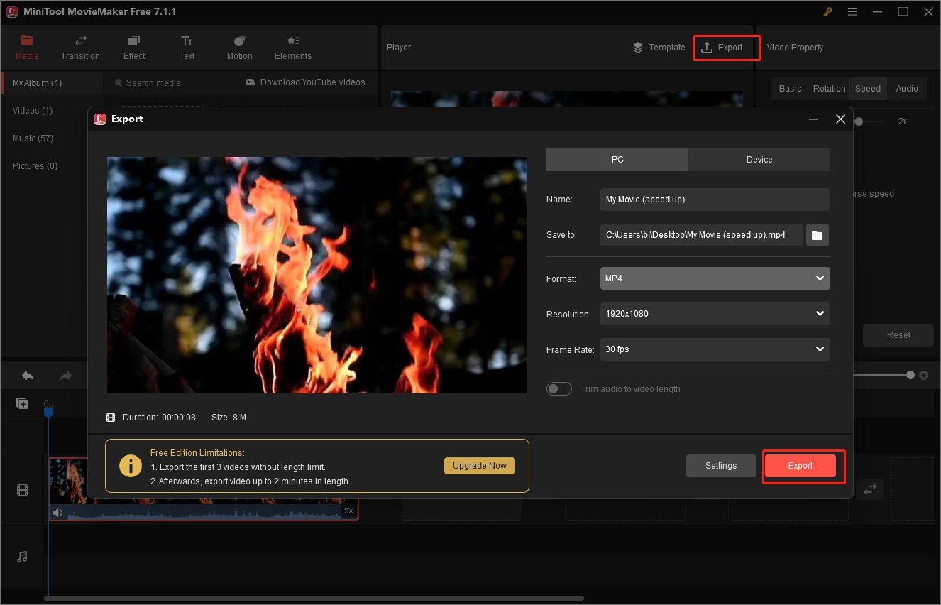 How to Speed Up a Video Easily with MiniTool MovieMaker 3