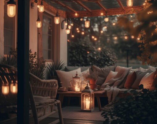 How to Create a Cozy Outdoor Atmosphere with String Lights - Generative AI