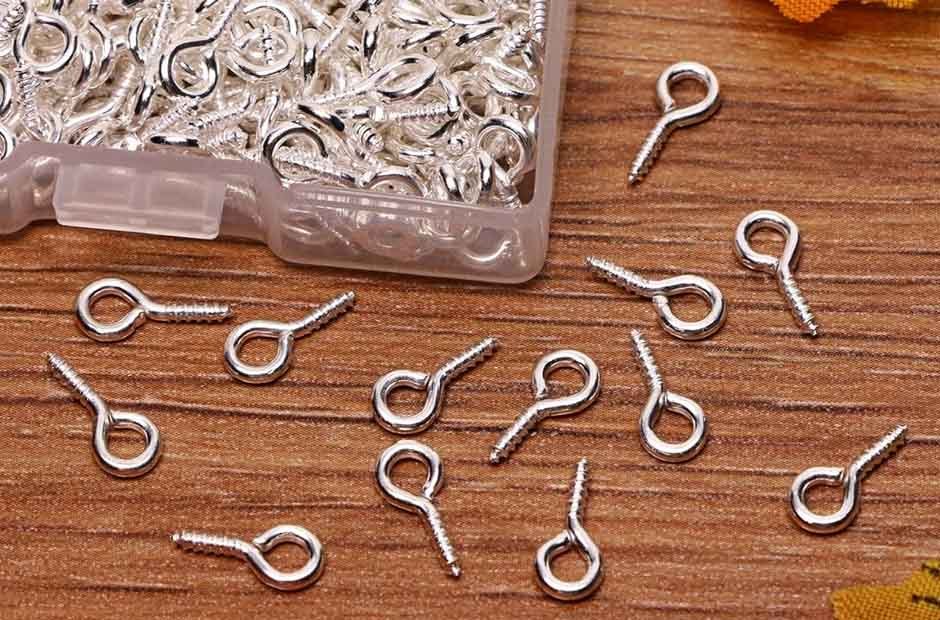 Mini Screw Hooks for Arts and Crafts Xivents